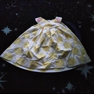 Carter's Yellow and White Polka Dot Kids Formal Dress